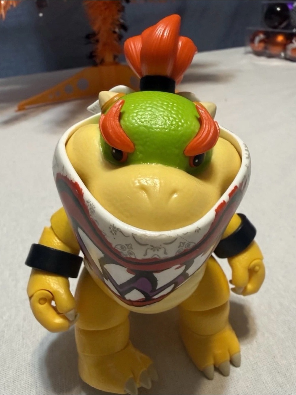 Source Unknown Yellow and Green Vinyl Reptile Figure with Orange Hair